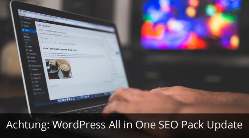 Fehler bei WordPress All in One SEO Pack Update