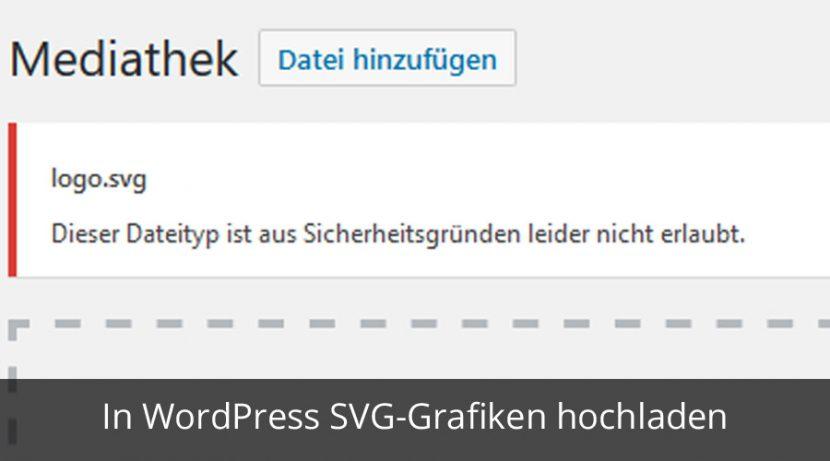 WordPress Logo Grafik Upload SVG-Format
